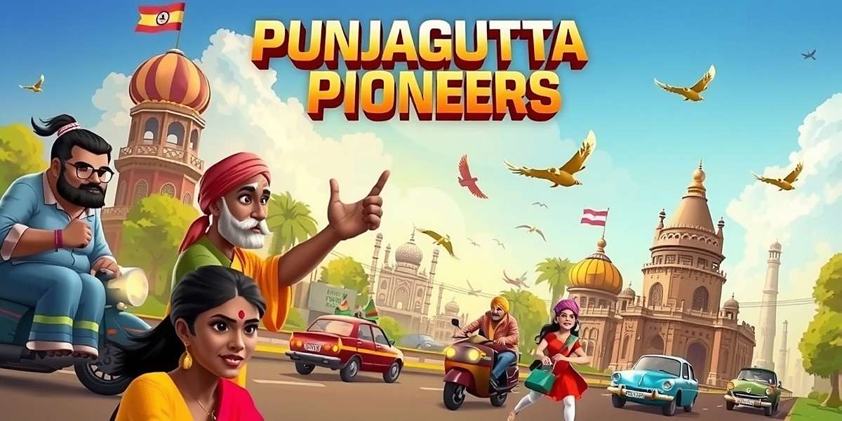 Punjagutta Pioneers - Explore India's Urban Landscape Punjagutta Pioneers game cover showing busy Indian cityscape with diverse characters and landmarks