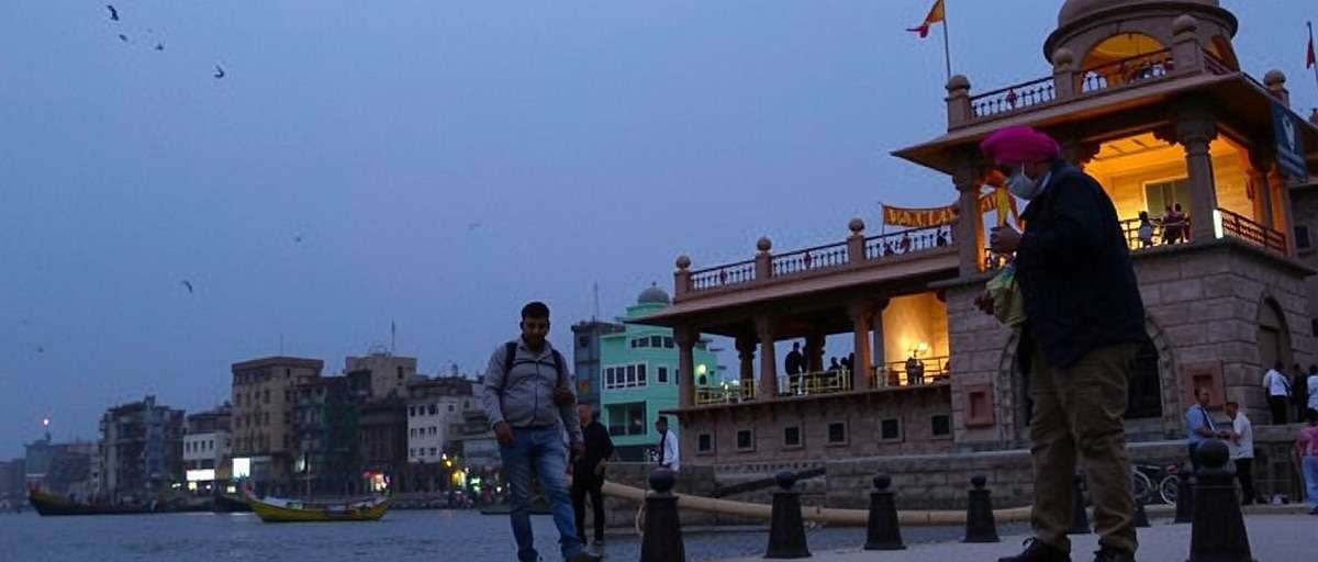 Punjagutta Pioneers - Varanasi City Update Punjagutta Pioneers Varanasi city update showing ghats along the Ganges with character performing puja